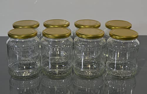 Einweckgläser 720 ml mit Deckel Gold Einmachglas Weck Einmachgläser Vorratsgläser (16 Stk.) von Markenloos