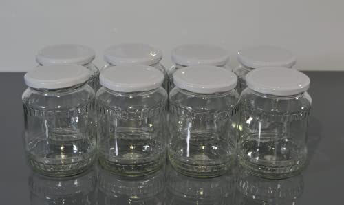 Einweckgläser 720 ml mit Deckel Weiß Einmachglas Weck Einmachgläser Vorratsgläser (16 Stk.) von Markenloos
