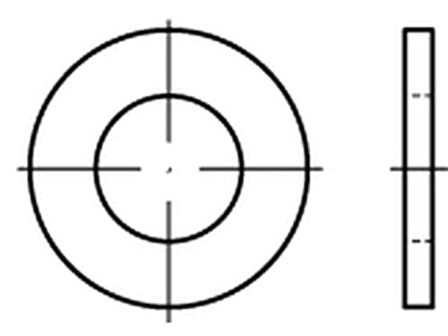 10 Edelstahl V4A Unterlegscheiben DIN 125 A4 140HV Form A 37 Ø M36 von Potsdamer Schrauben