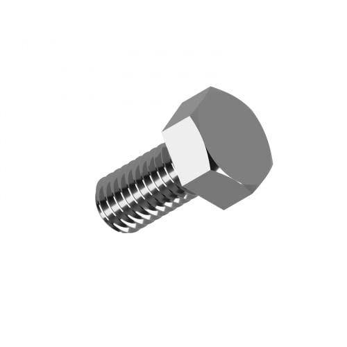 100 Edelstahl V2A Sechskantschrauben ISO 4017 A2 M6x8 von Markenlos
