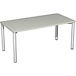 4 Fuß Flex Schreibtisch feste Höhe, 1600x800x720, Lichtgrau/Silber 4 Fuß Flex Schreibtisch feste Höhe, 1600x800x720, Lichtgrau/Silber von Unbranded