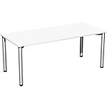 4 Fuß Flex Schreibtisch feste Höhe, 1800x800x720, Weiß/Silber 4 Fuß Flex Schreibtisch feste Höhe, 1800x800x720, Weiß/Silber von Unbranded