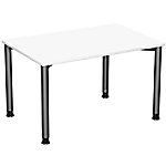 4 Fuß Flex Schreibtisch höhenverstellbar, 1200x800x680-800, Weiß/Anthrazit von Unbranded