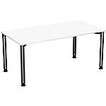 4 Fuß Flex Schreibtisch höhenverstellbar, 1600x800x680-800, Weiß/Anthrazit von Unbranded