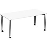 4 Fuß Flex Schreibtisch höhenverstellbar, 1600x800x680-800, Weiß/Silber 4 Fuß Flex Schreibtisch höhenverstellbar, 1600x800x680-800, Weiß/Silber von Unbranded