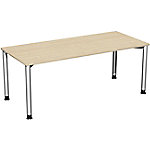 4 Fuß Flex Schreibtisch höhenverstellbar, 1800x800x680-800, Ahorn/Silber 4 Fuß Flex Schreibtisch höhenverstellbar, 1800x800x680-800, Ahorn/Silber von Unbranded