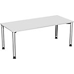 4 Fuß Flex Schreibtisch höhenverstellbar, 1800x800x680-800, Lichtgrau/Silber von Unbranded