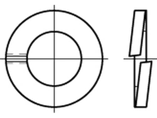 DIN 127 Federst. B 10 galvanisch verzinkt gal Zn S 1000 Stk von Potsdamer Schrauben