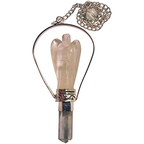 Markenlos Engel Pendel mit Bergkristall Spitze Tigerauge Amethyst u.v.m. (Bergkristall) von Markenlos