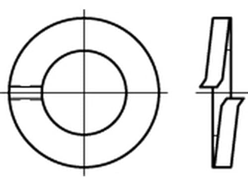 Federringe M8 DIN 127, galv.verz. von Potsdamer Schrauben