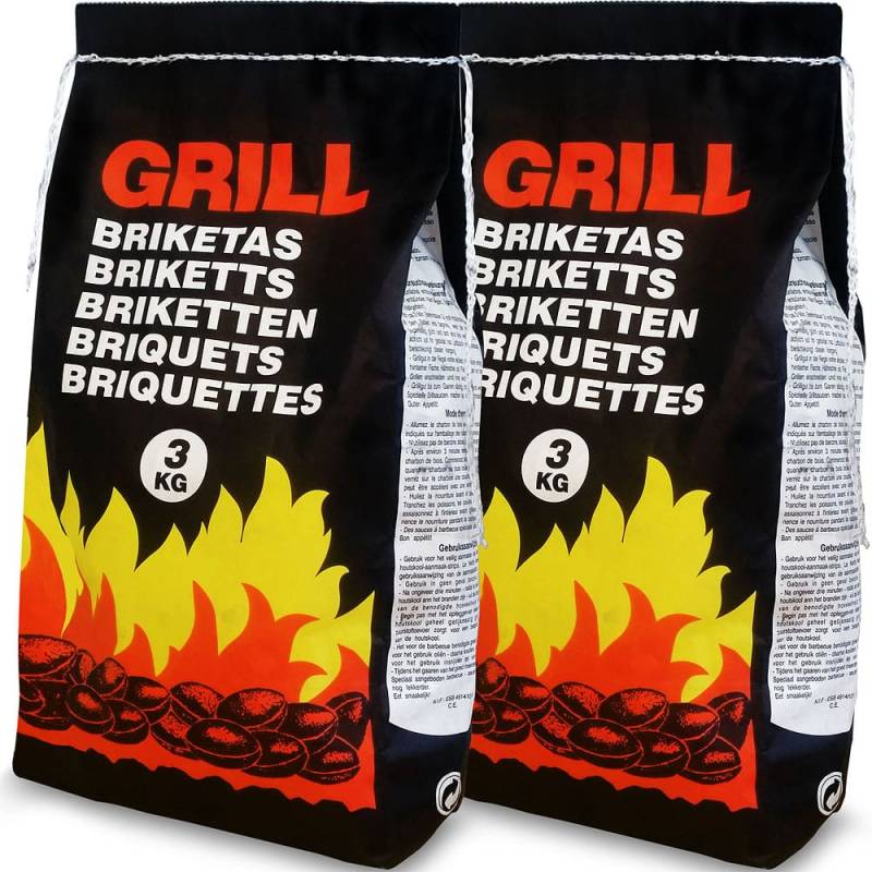 Holzkohlebriketts 2er-Set je 3kg von Gardebruk®