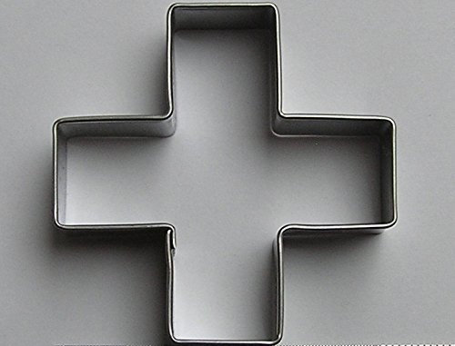 Markenlos Kreuz 5 cm, Ausstecher, Ausstechform aus Edelstahl, Schweizer Kreuz, Rotes Kreuz von Markenlos