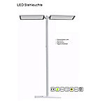 Schreibtischlampe LED Sky dimmbar 2 x 80 W Silber von Unbranded