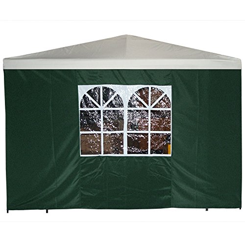 Seitenplane grün mit Fenster für Pavillon 3 x 3 m von Markenlos