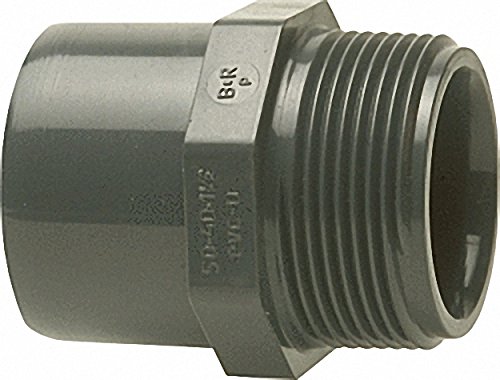 PVC-U - Klebefitting Übergangs-Muffennippel- 50-40mm x 1 1-2''- AG von Unbekannt