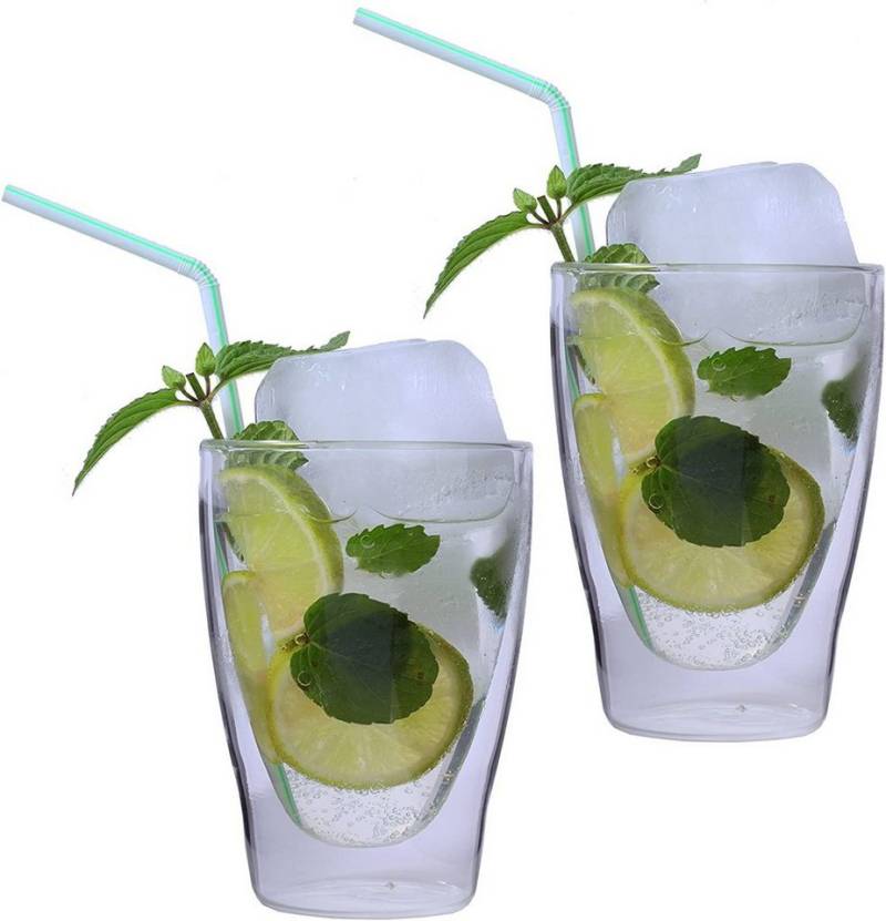 Markenwarenshop-Style Gläser-Set 2x Jumbo Doppelwandig Latte Macchiato Kaffee Glas Eisbecher, Glas von Markenwarenshop-Style