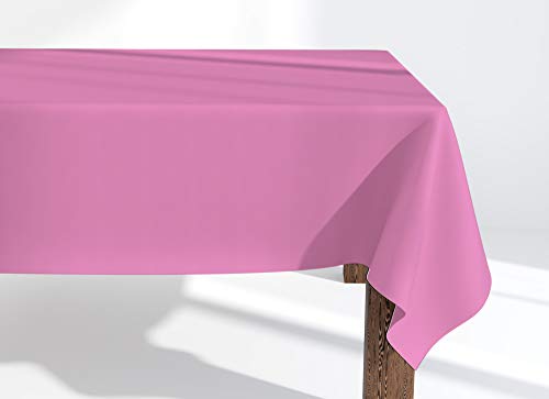 Market-Alley Tischdecke Tischwäsche Pflegeleicht Tischtuch Tischdekoration Tafeltuch Uni einfarbig rechteckig (108 Rosa ; 120cm x 220cm) von Market-Alley
