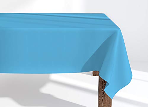 Market-Alley Tischdecke Tischwäsche Pflegeleicht Tischtuch Tischdekoration Tafeltuch Uni einfarbig rechteckig (113 Hellblau ; 80cm x 80cm) von Market-Alley