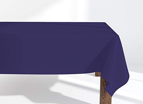 Market-Alley Tischdecke Tischwäsche Pflegeleicht Tischtuch Tischdekoration Tafeltuch Uni einfarbig rechteckig (115 Marineblau ; 120cm x 220cm) von Market-Alley