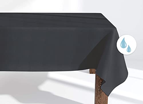 Market-Alley Tischdecke Tischwäsche Pflegeleicht Tischtuch Tischdekoration Tafeltuch Uni einfarbig rechteckig (405 Graphit ; 120cm x 160cm) von Market-Alley