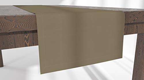 Market-Alley Tischläufer Waschbar Tischläufer für Esstisch Pflegeleicht Tischdekoration Uni einfarbig rechteckig (103 Beige ; 40cm x 180cm) von Market-Alley