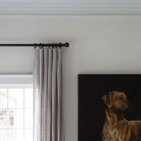 120 "Länge Foggy Grey Leinen Vorhang Panel - Solid Grau Designer Vorhänge 100% Flachs Stoff Made To Order in Den Usa von MarketLinen