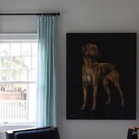 84 "Länge Leinen Sky Blue Drapery Panel - Maßgeschneiderte Leinenvorhänge Designer Professionelle Vorhänge Made To Order in Den Usa." von MarketLinen