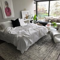 Reinweiße Leinen Bettdecke - Massive Weiße Tagesdecke Hergestellt in Den Usa Weiche Bettwäsche von MarketLinen