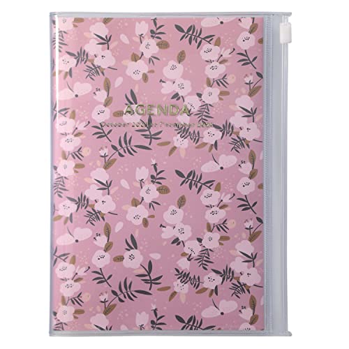 MARK'S 2023/2024 Taschenkalender B6 vertikal, Flower Pattern, Pink von MARK'S(マークス)