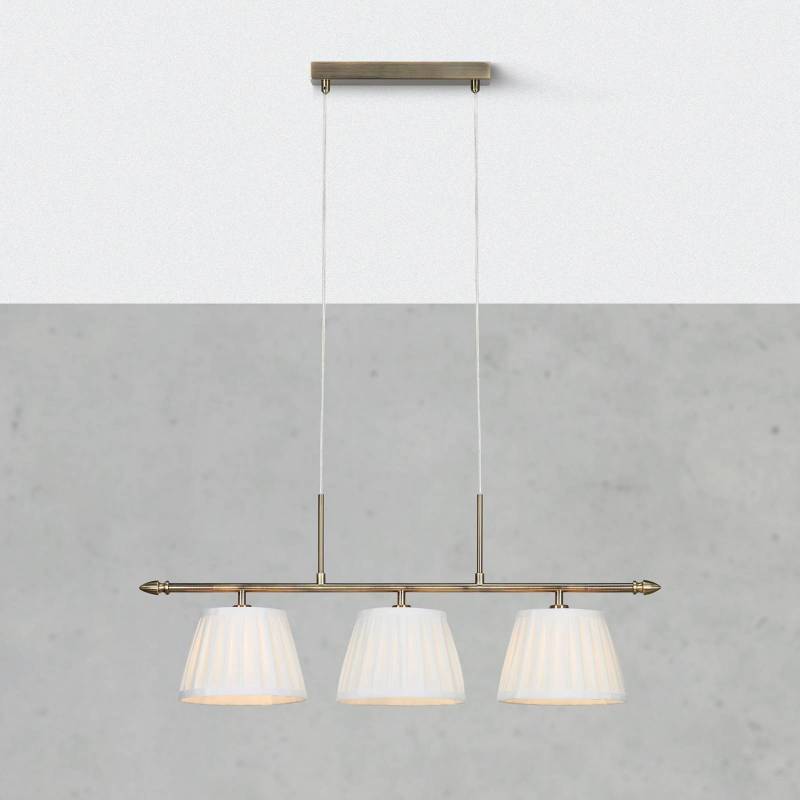 Hängelampe Oxford, messingfarben, Länge 83 cm, 3-flg. von Markslöjd