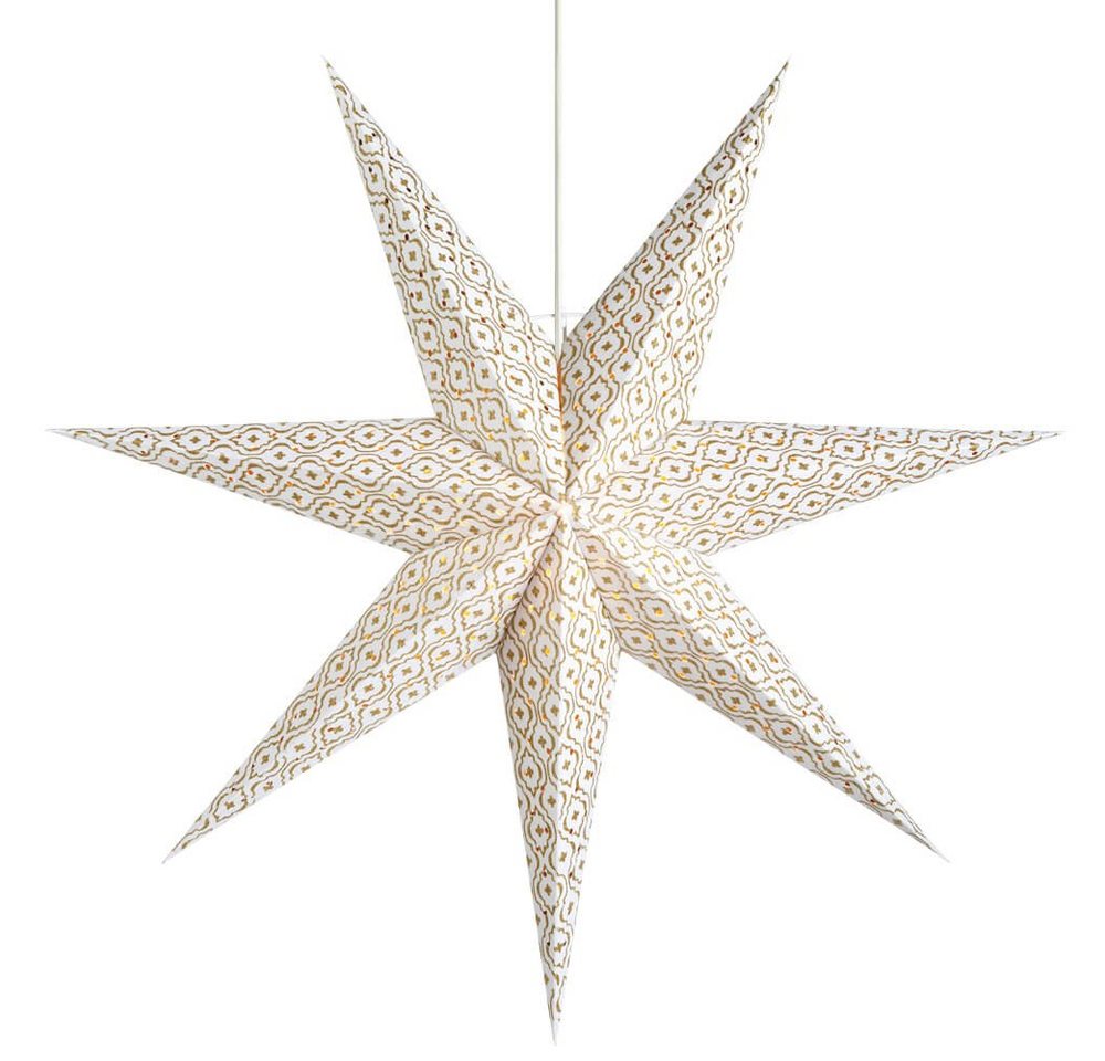 Markslöjd LED Stern Weihnachtsstern Barque weiß-gold 1 x E14/25W von Markslöjd