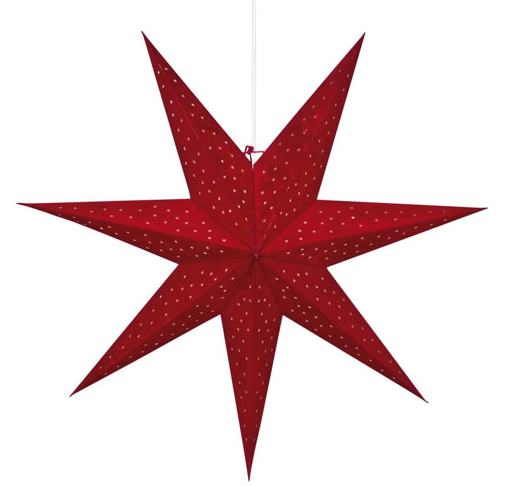 Markslöjd LED Stern Weihnachtsstern Clara rot Samt  Durchmesser 750 mm von Markslöjd