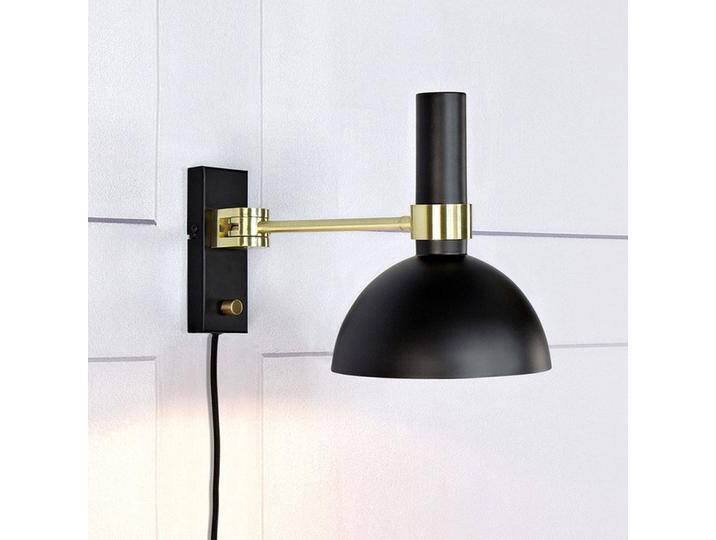 Markslöjd Wandleuchte Larry mit Dimmer, messing für Wohn & Esszimmer - Schwarz - Modern - Metall von Markslöjd