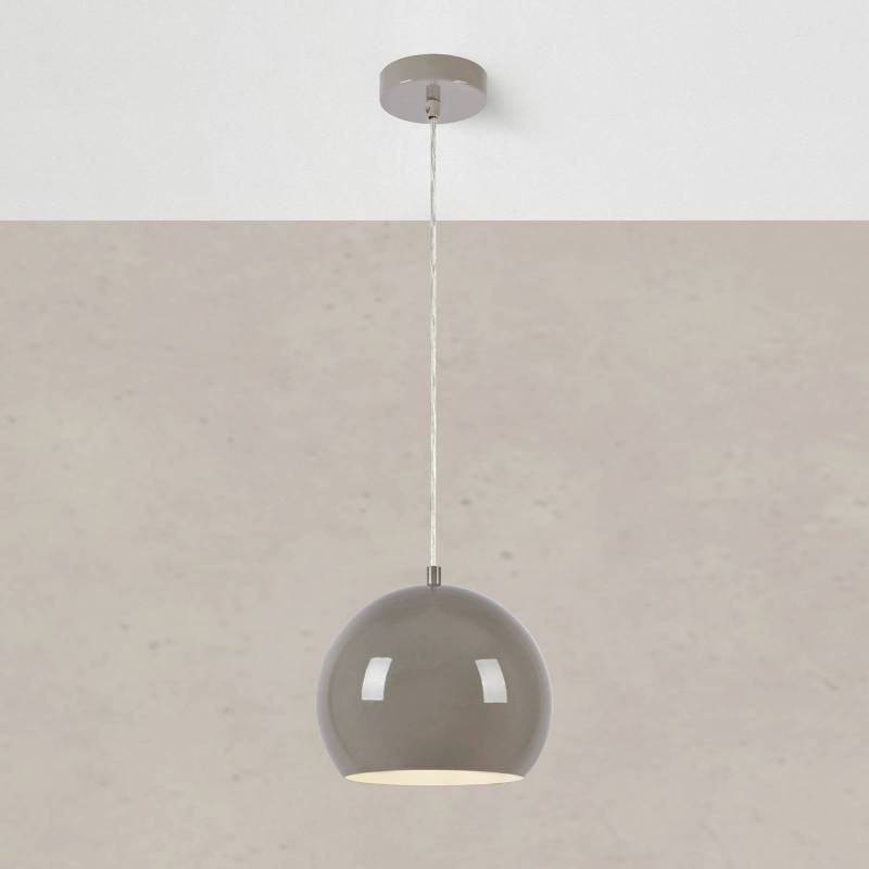 Pendellampe Pop, Ø 20 cm, greige, Metall von Markslöjd