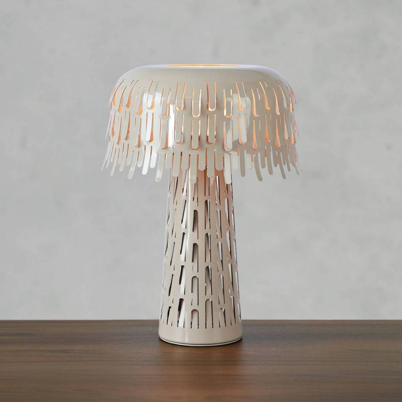 Tischleuchte Verbera, greige, Höhe 38 cm, Metall von Markslöjd