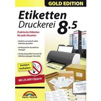 Markt & Technik Etiketten Druckerei 8.5 Gold Edition Vollversion, 1 Lizenz Windows Etikettendruck-So von Markt & Technik