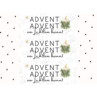 Rub-On Sticker Randlos „Advent Advent Ein Lichtlein Brennt" Glänzend Und Leicht Erhaben A6 Rub-On Sticker Randlos „Advent Advent Ein Lichtlein Brennt" Glänzend Und Leicht Erhaben A6 von Markuskreativ