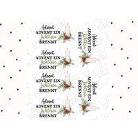 Rub-On Sticker Randlos „Advent Advent Ein Lichtlein Brennt" Glänzend Und Leicht Erhaben A6 Rub-On Sticker Randlos „Advent Advent Ein Lichtlein Brennt" Glänzend Und Leicht Erhaben A6 von Markuskreativ