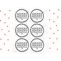 Rub-On Sticker Randlos „Advent Advent Ein Lichtlein Brennt" Glänzend Und Leicht Erhaben A6 von Markuskreativ