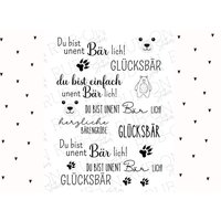 Rub-On Sticker Randlos „Du Bist Unentbärlich" Glänzend Und Leicht Erhaben A6 von Markuskreativ