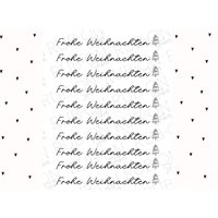 Rub-On Sticker Randlos „Frohe Weihnachten" Glänzend Und Leicht Erhaben A6 von Markuskreativ