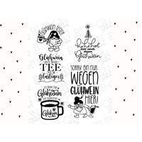 Rub-On Sticker Randlos „Glühwein" Glänzend Und Leicht Erhaben A6 von Markuskreativ