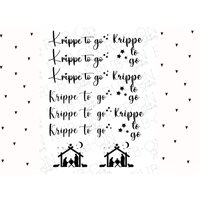 Rub-On Sticker Randlos „Krippe To Go" Glänzend Und Leicht Erhaben A6 Rub-On Sticker Randlos „Krippe To Go" Glänzend Und Leicht Erhaben A6 von Markuskreativ
