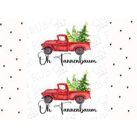 Rub-On Sticker Randlos „Oh Tannenbaum" Glänzend Und Leicht Erhaben A6 von Markuskreativ