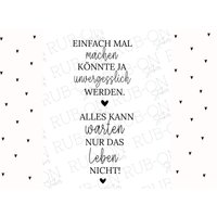 Rub-On Sticker Randlos „Schöne Sprüche" Glänzend Und Leicht Erhaben A6 von Markuskreativ