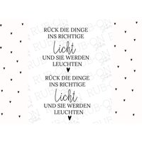 Rub-On Sticker Randlos „Schöne Sprüche" Glänzend Und Leicht Erhaben A6 von Markuskreativ