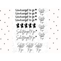Rub-On Sticker Randlos „Schutzengel To Go" Glänzend Und Leicht Erhaben A6 von Markuskreativ