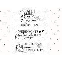 Rub-On Sticker Randlos „Weihnachtsbäckerei" Glänzend Und Leicht Erhaben A6 von Markuskreativ