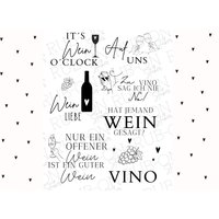 Rub-On Sticker Randlos „Weinliebe" Glänzend Und Leicht Erhaben A6 von Markuskreativ