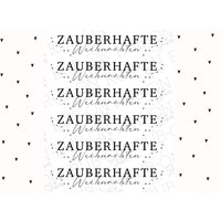 Rub-On Sticker Randlos „Zauberhafte Weihnachten" Glänzend Und Leicht Erhaben A6 von Markuskreativ
